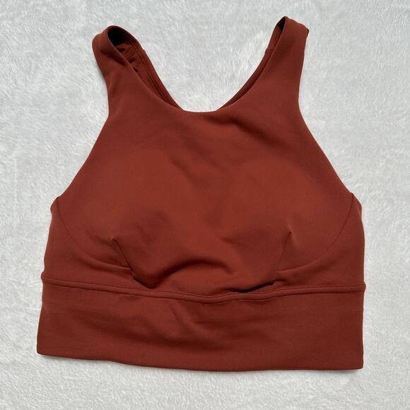 Lululemon Wunder Train Long-Line Bra C/D Cups Dark Terracotta Size 6 NWT $68 - Picture 6 of 14
